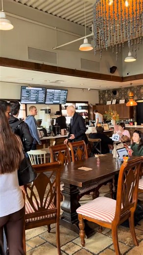 Joe Biden was spotted in a coffee shop looking clueless and confused.