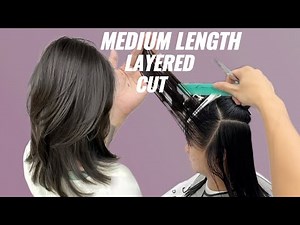 How to Cut Perfect Layered Cut | Medium Length Layered Haircut Tutorial (Step-by-Step) | Hair Cut