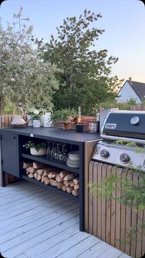 Sofie Brine 🤍 S Interiör | Jag har fått flera frågor på hur vi byggt in grillen & uteköksmodulen 🤎 Vi har tyvärr ingen ritning, men här kommer lite film på hur ramen... | Instagram