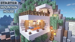 STARTER MOUNTAIN HOUSE TUTORIAL: MINECRAFT :HOW TO BUILD IN MINECRAFT Minecraft Map