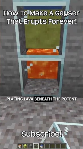 How To Make A Geyser Erupt Forever In Minecraft?!