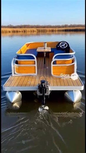Mini pontoon boat