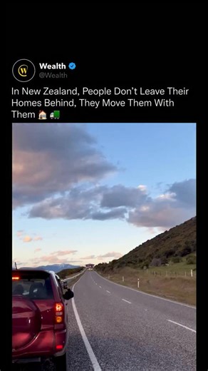 Wealth on Instagram: "In New Zealand, when some people move, they bring their house with them. 🚧🏠 Across the country, many homes are built from lightweight timber, making it possible to lift entire houses off their foundations and transport them intact across highways. Instead of tearing a house down or starting from scratch, specialized crews relocate these structures to new land, where they’re placed onto fresh foundations and reconnected to utilities. The result is a faster, more cost-effec