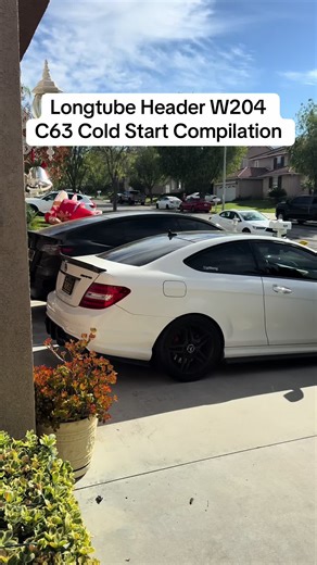 Cold Start Compilation of Mercedes C63 W204 with Longtube Headers