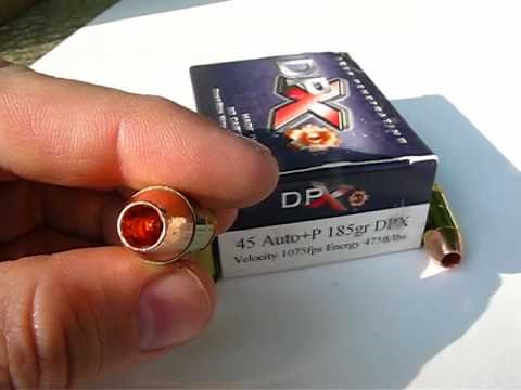 Ammo Test .45 ACP - 185 Gr +P DPX