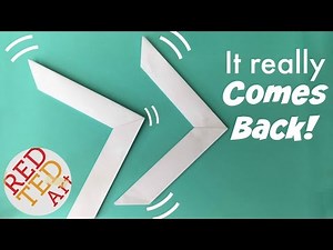 Origami Boomerang that Comes Back - Red Ted Art - Kids Crafts