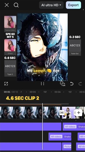Montaj Edit on Instagram: "Lemon 🍋 tutorial 🔥 . . . try you fast & share your friends . . . edit by:--- Montaj . . #anime #animeedit #aizen #aizenedit #capcut #capcuttutorial #lemon #instagram"