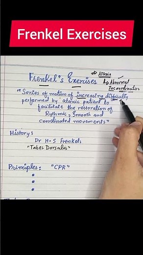 Frenkel Exercises| Understanding the key concept #physiotherapy