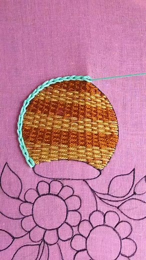 Hand embroidery 🪡 beautiful chain stitch tutorial for beginners 💕🌺🌿💥💯 #ruphandicraft #video #short #handembroidery | Rup Handicraft