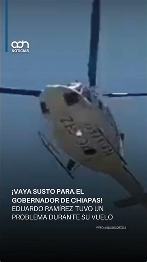 El gobernador de Chiapas tuvo un problema durante su vuelo en Pantepec