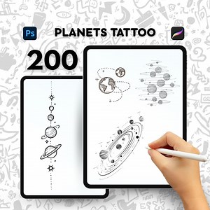 200 Planets Tattoo Stamps, Procreate Planet Tattoo Brushes, Space Tattoo Brushes, Photoshop Planet Tattoo Brushes, Celestial Tattoo, Digital - Etsy UK