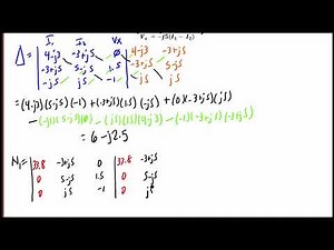 ECE204 Lecture3-2f: Using Cramer's Rule and a calculator to solve a complex system of equations