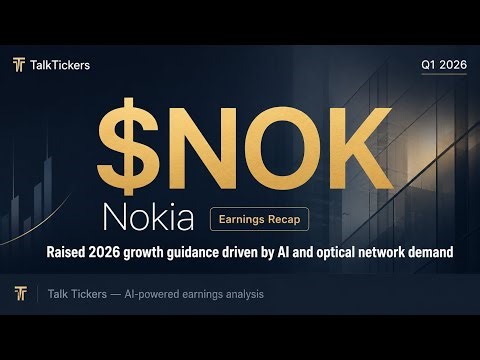 Nokia Q1 2026 Earnings: AI-Driven Optical & Network Growth Soars