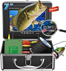 Fishing Camera Underwater Ice Fish Gear Equipment with Depth Temperature Display 7'' LCD Infrared Fish Finder 30m -F009SH