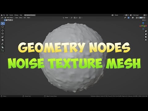 Blender Tutorial - Noise texture based geometry nodes mesh
