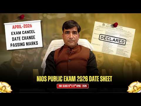 NIOS April 2026 Date Sheet RELEASED 🔥 | Exam Dates, Passing Marks & Latest Updates | Class 10 & 12