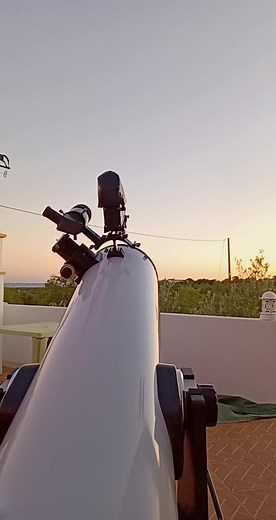 Exploring the Universe: 8 Inch Dobsonian Telescope Over Equatorial Platform