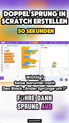 Scratch: Doppelsprung in 50 Sekunden erstellen! #scratch #scratchtutorial