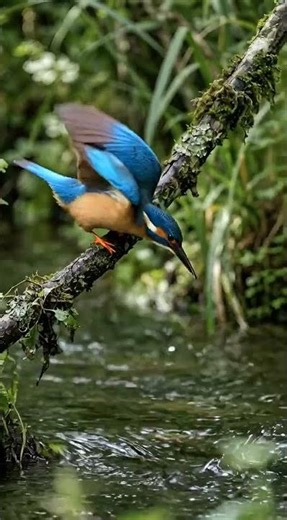 Un destello azul sobre el agua