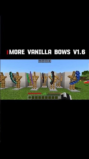 Vanilla Bows V1.6.mcpack Addon Minecraft Bedrock MCPE 1.26+ 100% Work #minecraft #topaddons1 #gaming
