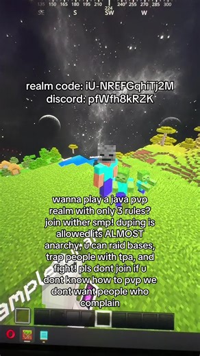 bedrock realm code #fyp #xyzbca #minecraftjavapvp #minecraftrealms #minecraftbedrock