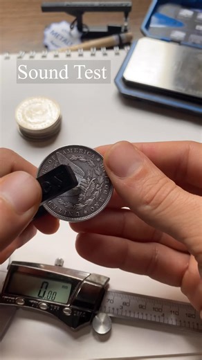 85K views · 489 reactions | Silver Morgan Dollar vs Copper Fake - ping test-000 | Ewa Norman | Facebook