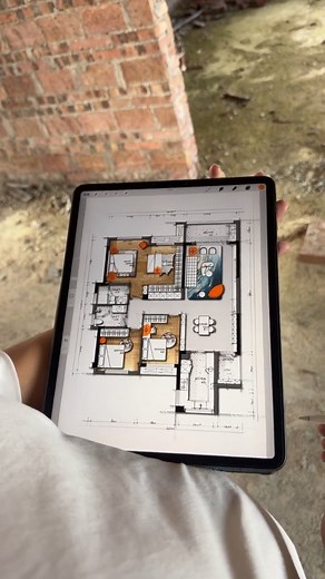 An iPad can produce on-site renderings, #Procreate #interiordesign #fblifestyle | M M Design