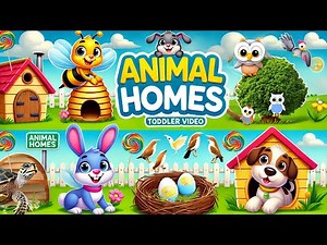 Animal Homes for Kids | Fun Learning Video for Toddlers | Where Do Animals Live? | Educational video