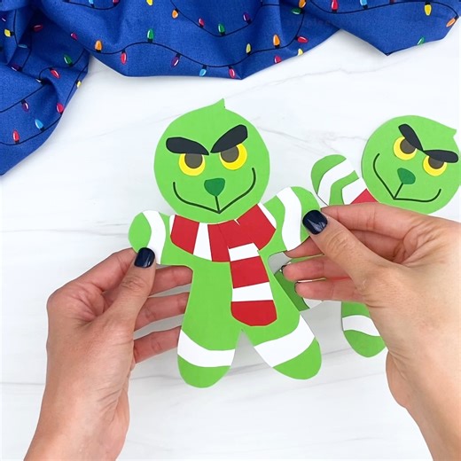 7.9K views · 210 reactions |  Grinch Gingerbread Man Craft ✂️ Get the template on the blog | Simple Everyday Mom | Facebook