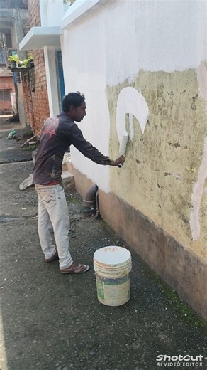 white colour fast code 🏡👌🖌️ #wallpainting #trendingshorts #shortvideo #art