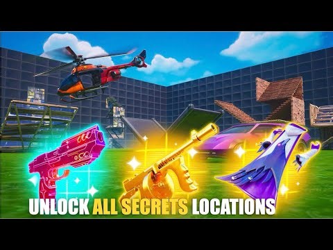 1V1 WITH EVERY GUN MAP FORTNITE CREATIVE - HOW TO UNLOCK ALL SECRETS (ALL SECRETS CODE)