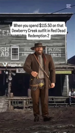 God_of_RDR on Instagram: "This outfit in Red Dead Redemption 2 is a clean outlaw drip with a classy edge 🔥💧The Dewberry Creek fit blends rugged cowboy energy with polished details — sharp coat, clean shirt, and boots that say you’re paid and not to be messed with. You can grab it at Worths General Store in Valentine through the catalogue, and it’ll run you around $115.50, so yeah, it’s a bit of a flex. Perfect for cruising towns in Red Dead Redemption 2 looking fresh while still ready for smok