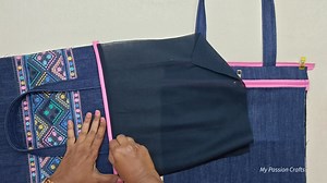 1.5K views | Easy Tote Bag Sewing Tutorial | Step-by-Step for Beginners | DIY Bag Cutting and Stitching | DIY Bag #totebag, #sewing, #handmade, #craft, #sew, #howtosew, #diysewing, #bagmaking, #mypassioncrafts, | My Passion Crafts | Facebook