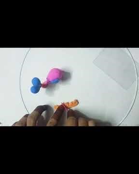 how to make baby elephant using clay ❤️💙🐘🐘