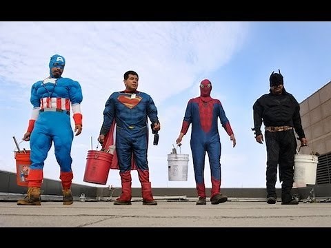Superheroes Visit Texas Children's Hospital Patients