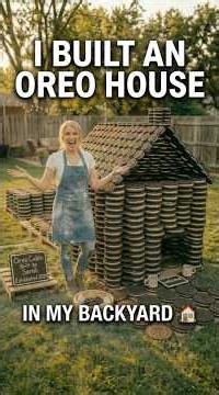 I Built a REAL House Out of OREOS in My Backyard 🏠🍪 (Full Build Start to Finish)