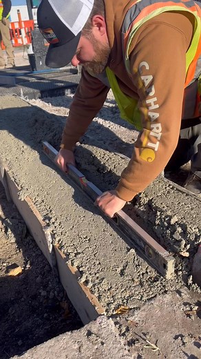 New curb and sidewalk with ADA Mats for a railroad crossing! #concrete #construction | Mid Lakes Outdoor Contracting