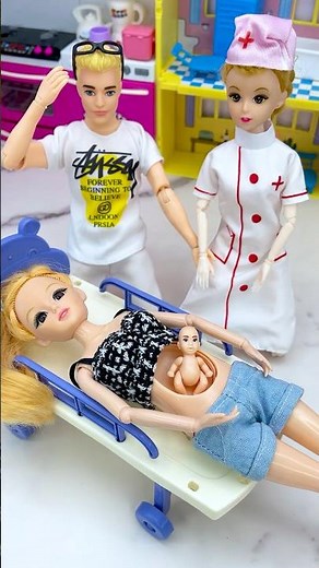 Satisfying With Unboxing Barbie Giving Birth Toys, ASMR Video #shorts 2
