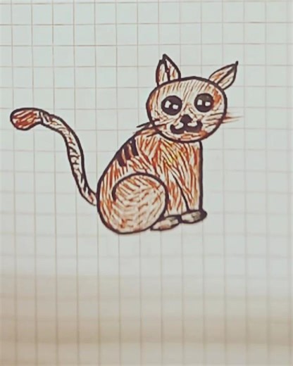 cat draw karne ka aasan tarika//? shorts feed#painting ##art #viral ##drawing #video #