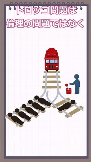 【雑学】1分でわかるトロッコ問題【心理】 #shorts