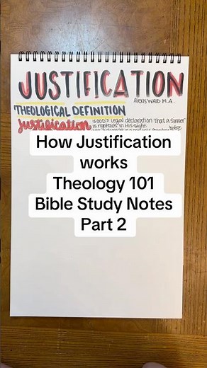 Theology 101 what Justification means #biblenotes #biblejournaling