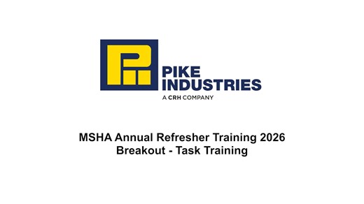 MSHA Annual Refresher Training 2026 - Breakout - Task Training