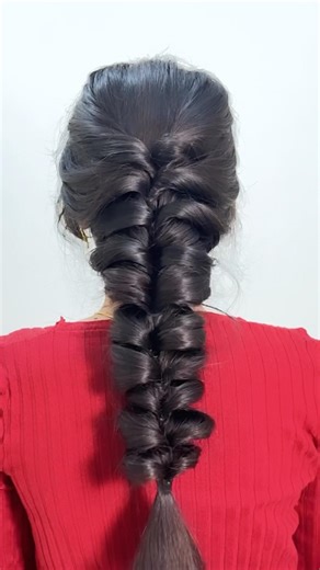 Bubble Braid Tutorial ✅❤️ #braids #hairstyle #hacks #trendingshorts #youtubeshorts #viralvideos