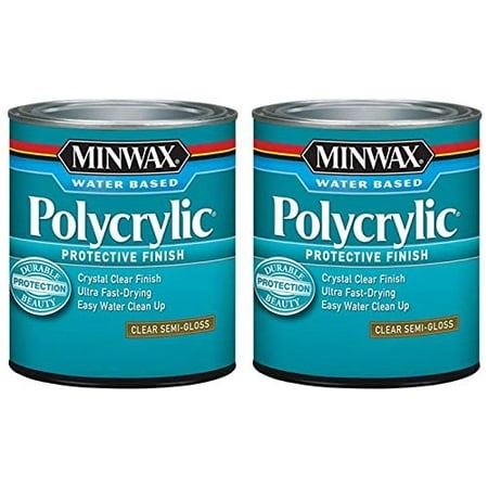 Minwax 244444444 Minwaxc Polycrylic Water Based Protective Finishes, 1/2 Pint, Semi-Gloss 2 Pack - Walmart.ca