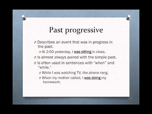 Simple past vs. past progressive
