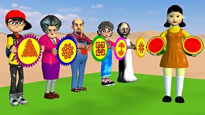 31K views · 449 reactions | Scary Teacher 3D vs Squid Game Pinion Honey Comb Candy vs Cutting Rainbow Watermelon Challenge #comedy #funny #animation #scary | Pr Tom | Facebook