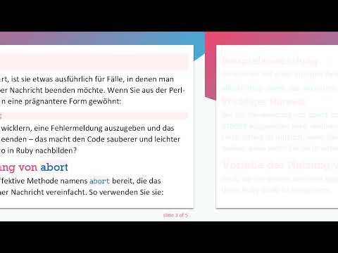 Wie man in Ruby mit einem Einzeiler eine Exit Message erstellt