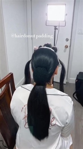 Using our @hairdonut padding - a staple in a hair artists kit! Hair by: @masudaface Shop: thehairdonut.com Product: @hairdonut padding #hairdonut #hairpadding #hack #hairtutorials #bridalhairtutorials #tutorials #weddingtutorials #hairkitstaple