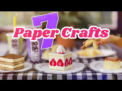 DIY - How to Make : 7 Paper Crafts | Food Stuff