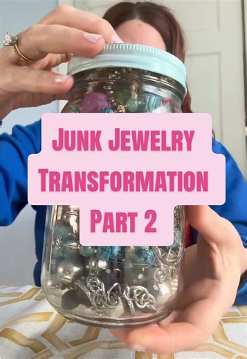 Part 2 of turning a jar of junk jewelry into something fabulous..ish #diy #craft #upcycle #handmade #thrifted